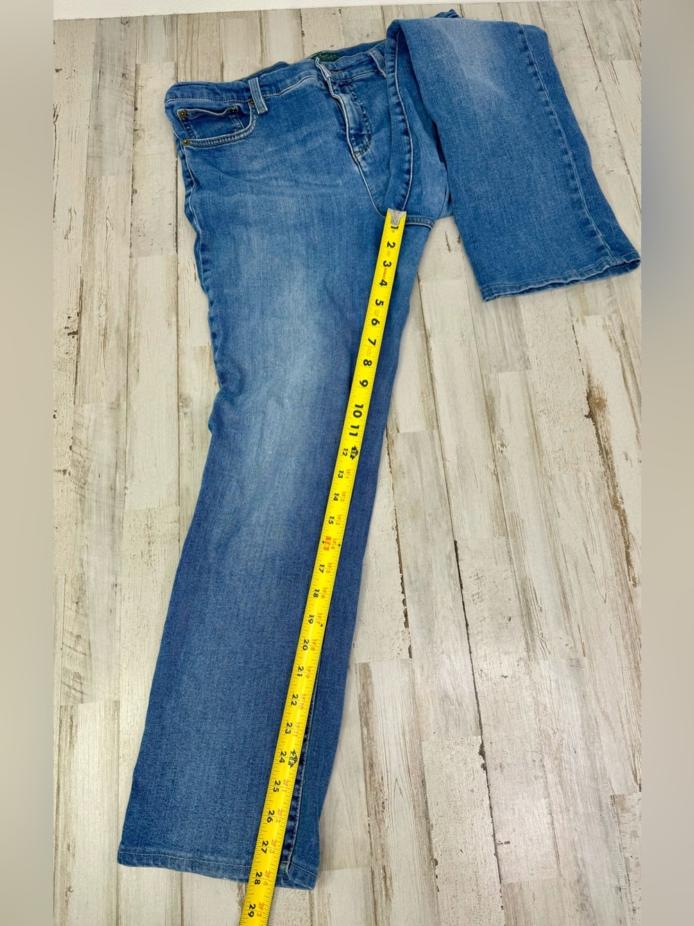 LRL Lauren Jeans Co Ralph Lauren 14 Classic Straight Jeans Blue 33x28 - Picture 7 of 11